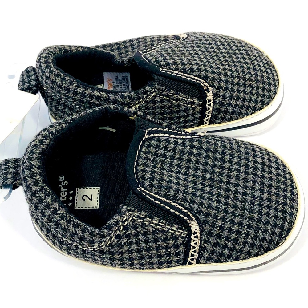 Carter’s Houndstooth Crib Shoes Sz 2 (3-6m)